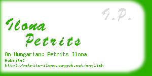 ilona petrits business card